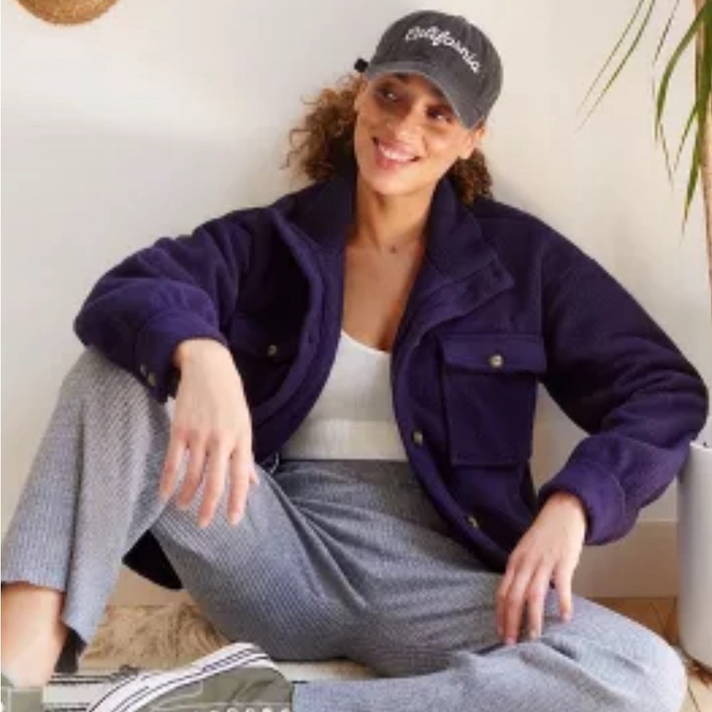 Anthropologie xsmall fleece bomber